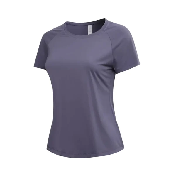 Yoga Clothes Summer Short-Sleeved Women Loose Quick-Drying T-Shirt Sports Running Shirt Elastic Casual Round Neck Breathable - Image 4