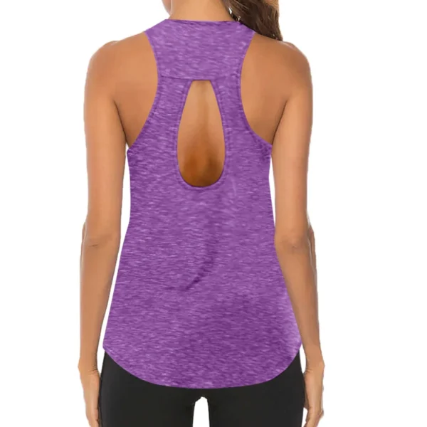 Women Yoga Tops Loose Thin Sports Vest Breathable Sleeveless T-shirt Gym Fitness Running Shirts Girls Sexy Tank Tops New - Image 3