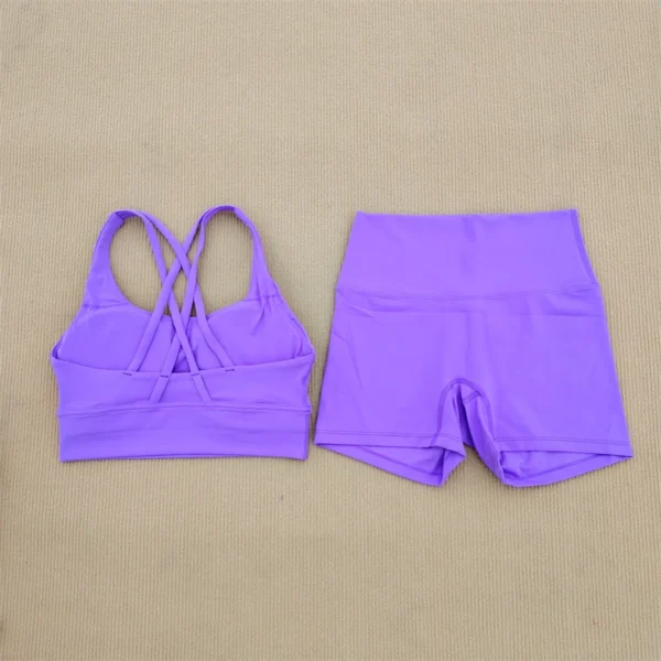 2 Pieces Yoga Clothes Shorts Suit Gym Women's Sportswear Shorts Suit Sexy Fashion Spice Girls Fitness Clothes Outdoor Workout - Image 5