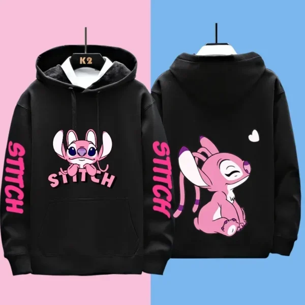 Disney Stitch Different Couple Outfits for Men and Women Casual Sweatshirts Hooded Jackets and Clothes - Image 4