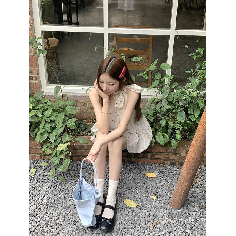 kf-S1e418b879a124e2b81aebec6931e1f54c-MEXZT-Sweet-Dot-Shirts-Women-Elegant-Bow-Bandage-Blouses-Vintage-Halter-Print-Tops-Summer-Korean-Sleeveless