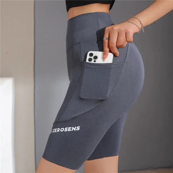 Women Shorts Sports Shorts With Pockets Women New Cycling Jogging Fitness High Waist Push Up Gym Shorts Leggings Yoga Clothing - Image 4