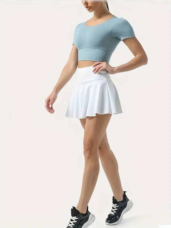 Tennis Skirt with Shorts Women Summer Mini Skirt without Pocket Stretch Flowy Skort Teengirl Balletcore Gym Sporty Outfit - Image 6