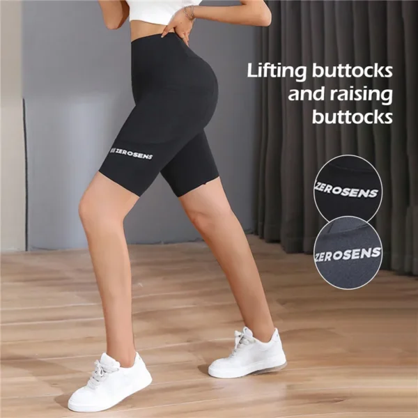 Women Shorts Sports Shorts With Pockets Women New Cycling Jogging Fitness High Waist Push Up Gym Shorts Leggings Yoga Clothing - Image 2