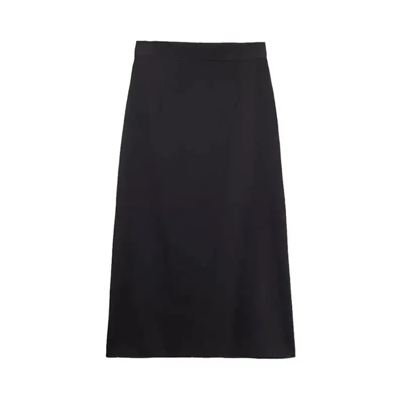 kf-Sa3ee11710bc74431b7bf8458474c973aN-Black-Long-Skirt-For-Women-High-waisted-Slimming-Straight-leg-Side-Slit-Dress-Slimming-Mm-Bagging