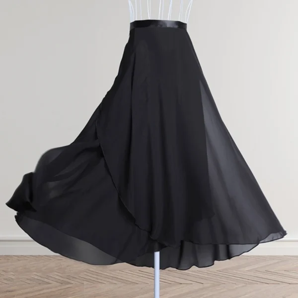 Women Wrap Dance Skirt Girls Long Dance Skirt Ballet Wrap Skirt Dance Skate Over Scarf Skirt Dancewear - Image 2