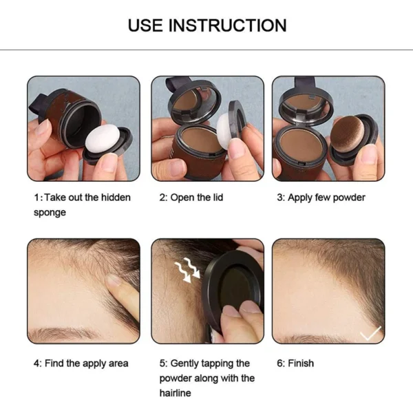 14 Color Hair Line Powder Black Root Up Natural Instant Waterproof Hairline Shadow Concealer Coverage Paint Repair Fill In Hair - Image 2