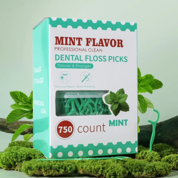 Mint dental floss stick - home portable disposable care dental floss stick - oral care - deep cleaning - interdental cleaning pr - Image 3