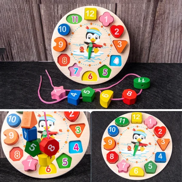 9 in 1 Wooden Montessori Toys Rattle Bell Drum Column Set Musical Instruments Sensory Early Baby Toy Toddler Education - Image 4