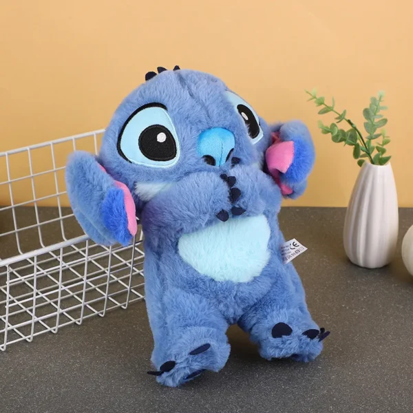 2024 New Lilo&Stitch Plush Doll Breath Child Peluche Kawaii Soothes Toy Anime Baby Music Light Sleep Toys Pink Stitch Kid Gifts - Image 4