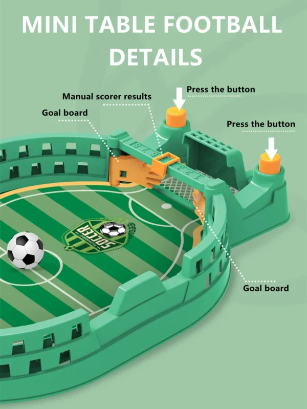 Football Table Mini Tabletop Interactive Game, Soccer Tabletops Competition Sports Games Desktop Catapult Toys for Family Game - Image 3