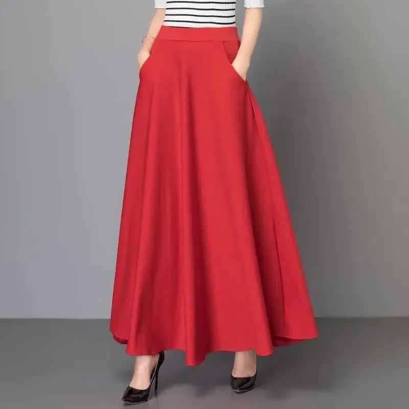 kf-S6986c3ea43f849b5a520f1c49fb260501-New-Cross-border-Style-High-waisted-Slimming-Skirt-Versatile-Korean-Version-Loose-fit-Women-s-Long