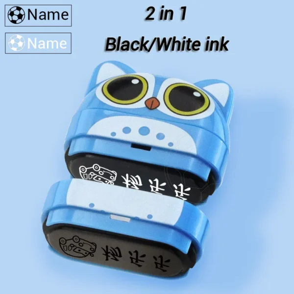 Children's Name Seal Custom Double -layer black and white ink Student's Stamp Kindergarten Clothes Waterproof Name StickerStamp - Image 4