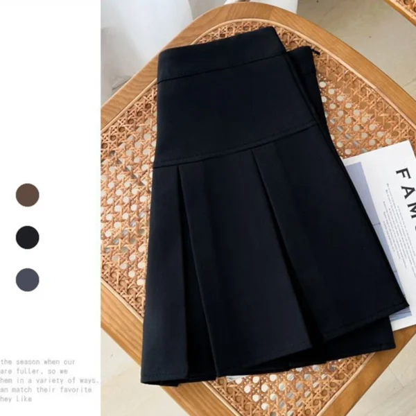 Grey JK Pleated Skirt Women Summer High Waist Solid Preppy Dance Skirts Y2K Korean Slim All-match Mini Skirts New - Image 3