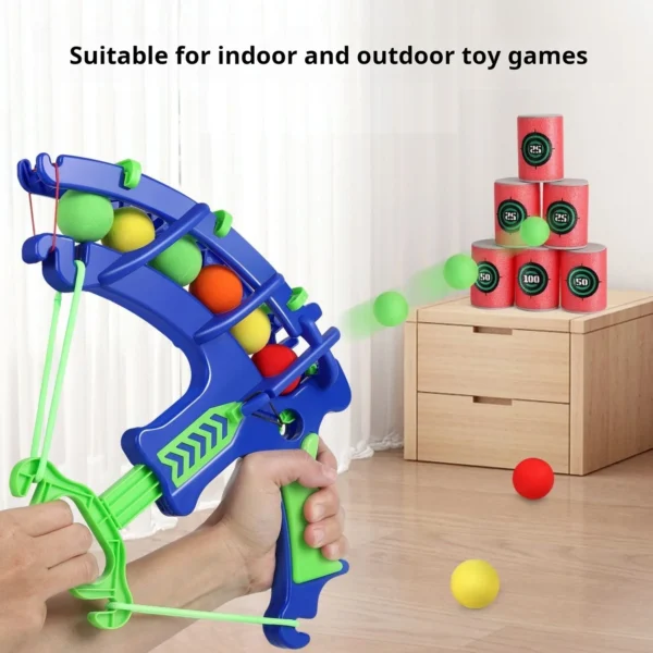 Montessori Throw Sport Slingshot Target Sticky Ball Dartboard Basketball Board Games Educational Children's Outdoor Game Toy - Image 2