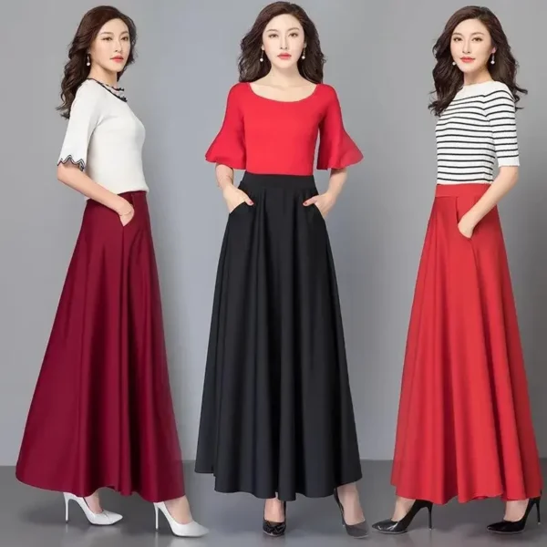 New Cross-border Style High-waisted Slimming Skirt Versatile Korean Version Loose-fit Women's Long Dress Proxy