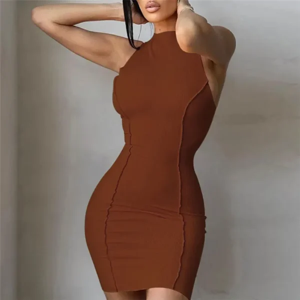 Women's Sleeveless Sexy Mini Bodycon Dress Y2K Cutout Sundress Short Dress Beach Party Club Streetwear - Image 2