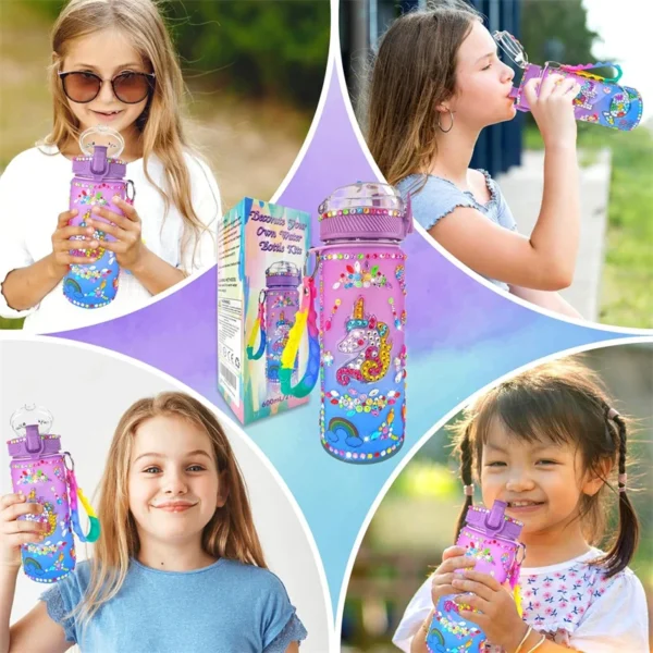 Decorate Your Own Water Bottle Kits for Girls DIY Mermaid Birthday Decorations Arts and Crafts Toys Christmas Gift - Image 6