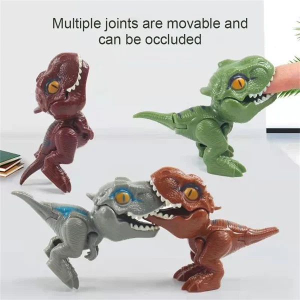 5-20PCS Funny Mini Cartoon Animal Tyrannosaurus Toy Plastic Hand Bite Finger Dinosaurs Mobile Joint Animal Finger Hand Doll Prop - Image 5