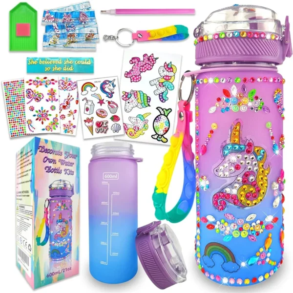 Decorate Your Own Water Bottle Kits for Girls DIY Mermaid Birthday Decorations Arts and Crafts Toys Christmas Gift