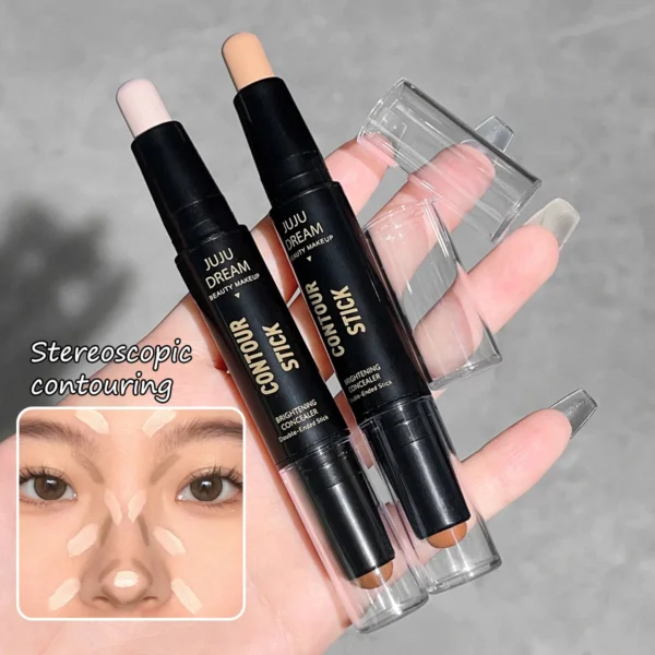 Double-ended dual-purpose high-light trimming stick, three-dimensional contour, nose shadow, facial shape, brighten and trimming - Image 3